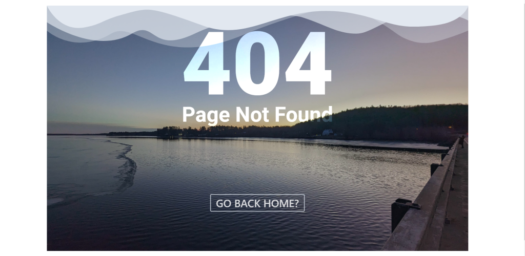A screenshot of the 404 page found on this website.